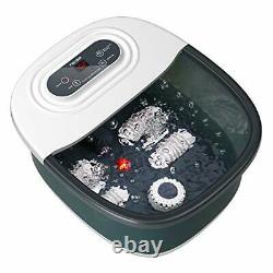 Foot Spa Bath Massager with Heat, Bubbles, Vibration and Red Light, 4 Black