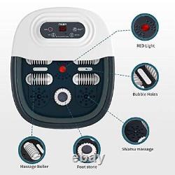 Foot Spa Bath Massager with Heat Bubbles Vibration and Red Light 4 Massage Ro