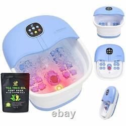 Foot Spa Bath Massager with Heat Bubbles and Vibration Massage and Jets 16OZ