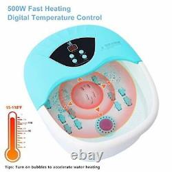 Foot Spa Bath Massager with Heat Bubbles and Vibration Massage and Jets 16 OZ