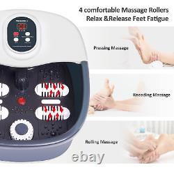 Foot Spa Bath Massager with Heat Bubbles and Vibration Massage and Jets, Pedicur