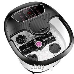 Foot Spa Bath Massager with Heat, Bubbles and Vibration, Pedicure Foot Spa with Mo