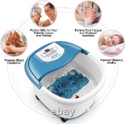 Foot Spa Bath Massager with Heat, Foot Bath with Automatic Massage Rollers, Pumi