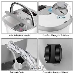 Foot Spa Bath Massager with Heat, Massage, Bubble Jets and Auto Pedicure Stone