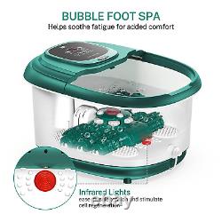 Foot Spa Bath Massager with Heat, Pedicure Foot Spa with 3 Automatic Modes & 6 M
