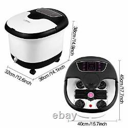 Foot Spa Bath Massager with Heat Roller Bucket Adjustable Time&Temp Relax Hot US