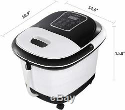 Foot Spa Bath Massager with Heat and Bubble Jets Digital Adjustable Time & Tempe