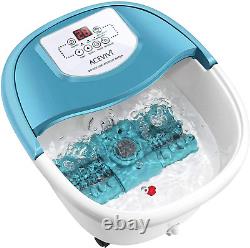 Foot Spa Bath Massager with Heat and Bubble Jets Electric Shiastu Massage Rol