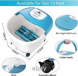Foot Spa Bath Massager with Heat and Bubble Jets Electric Shiastu Massage Roller