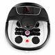 Foot Spa Bath Massager With Heat And Bubble Jets, Motorized Foot Spa With Black
