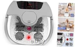 Foot Spa Bath Massager with Heat and Bubble Jets, Motorized Foot Spa with Gray