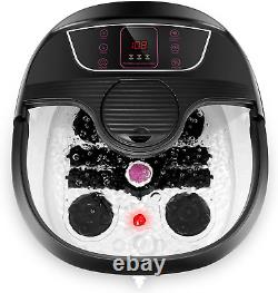 Foot Spa Bath Massager with Heat and Bubble Jets, Motorized Foot Spa with Multip
