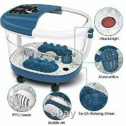 Foot Spa Bath Massager with Rollers Deep Heating Soaker Bucket Digital Timer US