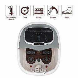 Foot Spa Bath Massager with Temperature Control, Motorized Rollers, Shower
