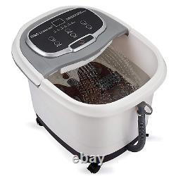 Foot Spa Bath Massager with Temperature Control, Motorized Rollers, Shower, Time