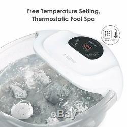 Foot Spa/Bath Soaker with Heat Bubbles Vibration, Home Tired Feet Stress Relief