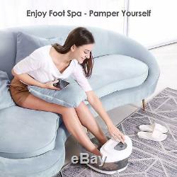 Foot Spa/Bath Soaker with Heat Bubbles Vibration, Home Tired Feet Stress Relief
