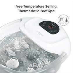 Foot Spa Bath Soaker with Heat Bubbles Vibration and Massage Pedicure