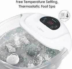 Foot Spa Bath Soaker with Heat Bubbles Vibration and Massage Pedicure Manually