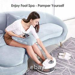Foot Spa/Bath Soaker with Heat Bubbles Vibration and Massage Pedicure Manually M