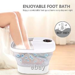 Foot Spa Bath with Heat and Massage Bubble Jet, Pedicure Foot Spa with Motorized
