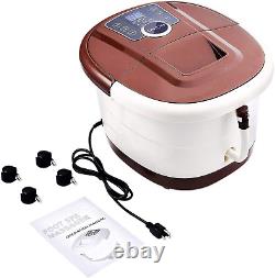 Foot Spa Bath with Heat and Massage Bubbles, Massager Brown