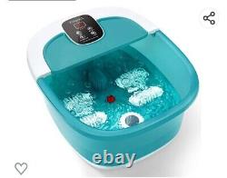 Foot Spa, ESARORA Foot Bath Massager with Heat, Bubbles, Pumice Stone, Medicine