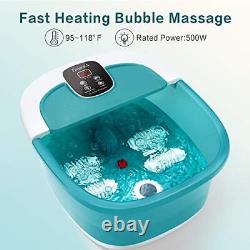 Foot Spa ESARORA Foot Bath Massager with Heat Bubbles Pumice Stone Medicine B