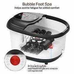 Foot Spa Foot Bath Massager with Heat & 3 Automatic Modes and 6 Black