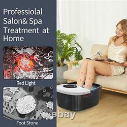 Foot Spa Foot Bath Massager with Heat Bubbles Pumice Stone Digital Temperatur