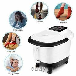 Foot Spa Foot Bath Massager with Heat and Massage, Automatic Shiatsu Black