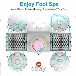 Foot Spa+Heat&Massage Bubbles Foot Bath Massager+Motorized Shiatsu Massage Ball