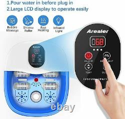 Foot Spa Massager AREALER Foot Bath With Bubbles Heat Vibration And Auto New