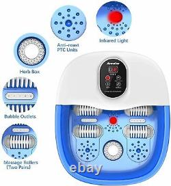 Foot Spa Massager AREALER Foot Bath With Bubbles Heat Vibration And Auto New
