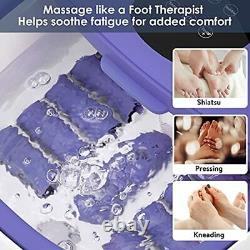 Foot Spa Massager, Pedicure Foot Spa bath with Heat Bubble and Massage