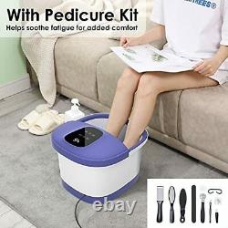 Foot Spa Massager, Pedicure Foot Spa bath with Heat Bubble and Massage