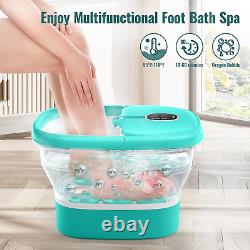 Foot Spa Massager with Heat Bath Motorized Massage Rollers, Collapsible Foot Spa
