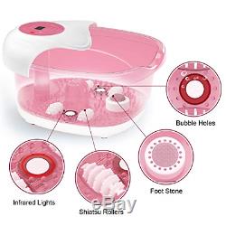 Foot Spa Misiki Foot Bath Massager with Heat Bubbles Vibration and Auto 4 and to