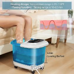Foot Spa with Heat and Massage and Jets with Motorized Rollers, Foot Bath Spa wi