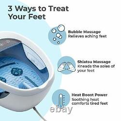 Footbath with Heat Boost, Foot Spa Massager, Deep Kneading Pedicure Tub, Vibrating