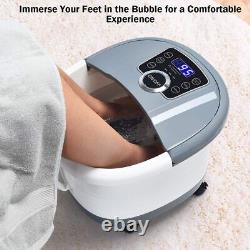 Giantex Foot Spa, Foot Bath Massager with Heating, Bubbles