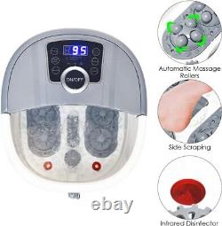 Giantex Foot Spa, Foot Bath Massager with Heating, Bubbles