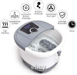 Giantex Foot Spa, Foot Bath Massager with Heating, Bubbles