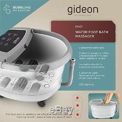 Gideon Luxury Foot Spa Bath Massager With Heat 4 Bubbling Water Jets 6 Rolling