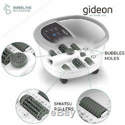 Gideon Luxury Therapeutic Heated Foot Spa Bath Massager with Lights & Bubbles
