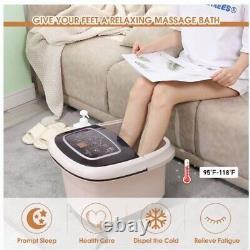 Gymax Foot Spa Bath Massager Tub 4 Motorized Massage Rollers with Remote F1