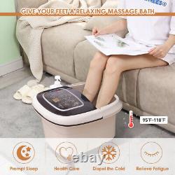 Gymax Foot Spa Bath Massager Tub With Remote Control 4 Motorized Massage Rollers