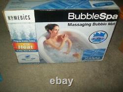 HOMEDICS (BMAT-1A) Bubble Spa Massaging Bubble Bath Mat with Heat NEW IN BOX
