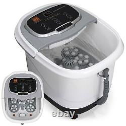 Heated Foot Bath Portable Spa w Massage Rollers Red Light Therapy Relaxation