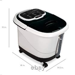 Heated Foot Bath Spa Portable With Massage Rollers And Red Light Therapy Black